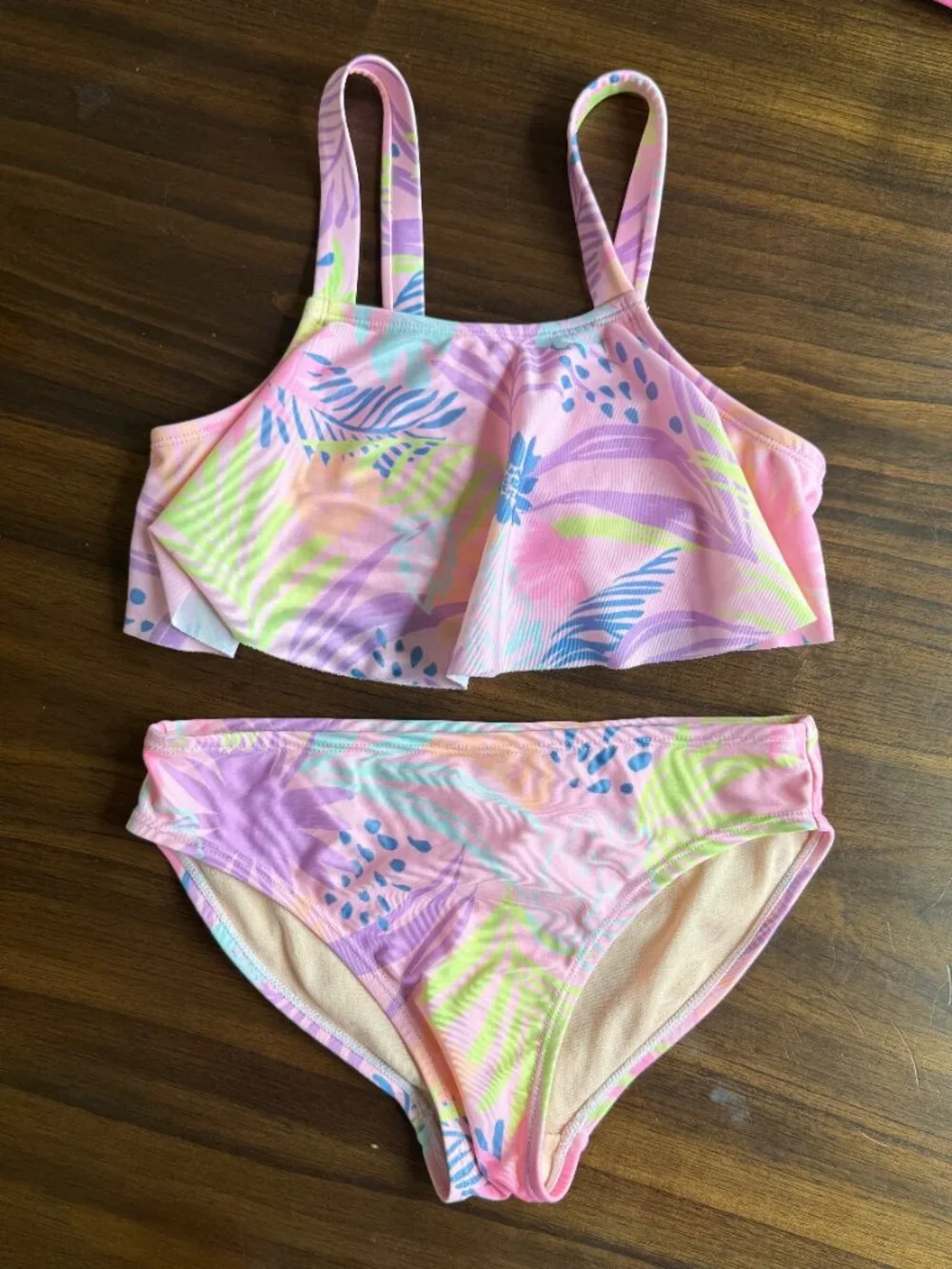 Girls Size 7/8 Two-Piece Swimsuit Lot – 4 Bikini Sets Old Navy Art Class Wonder